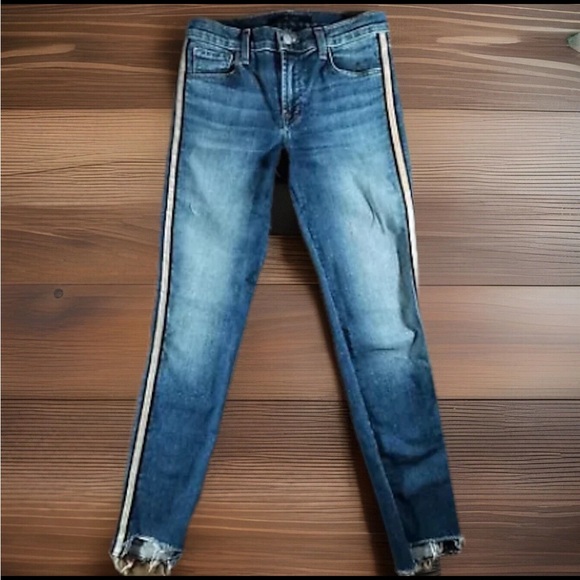 J BRAND Jeans Womens Size 27 Dark Wash 811 Skinny Reflective Side Stripes $248 - Picture 5 of 11